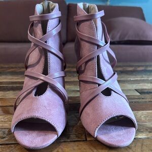 Journee Collection Pink Strappy Heels